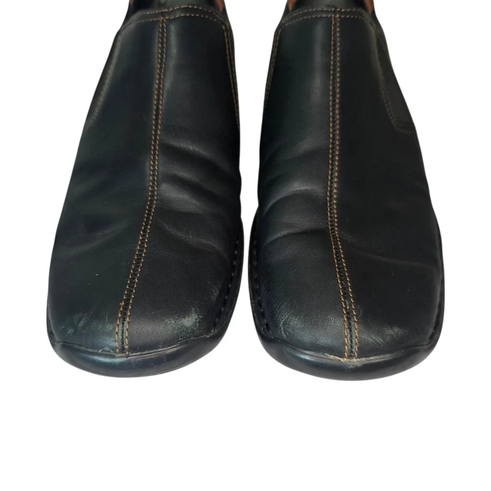 Cole Haan Zeno II Mens 10.5 M Black Leather Stitch Comfort Slip On Loafer Shoes